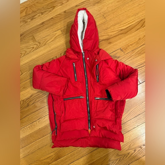 Kids orolay Winter coat in red, size 10-11 - Picture 4 of 8